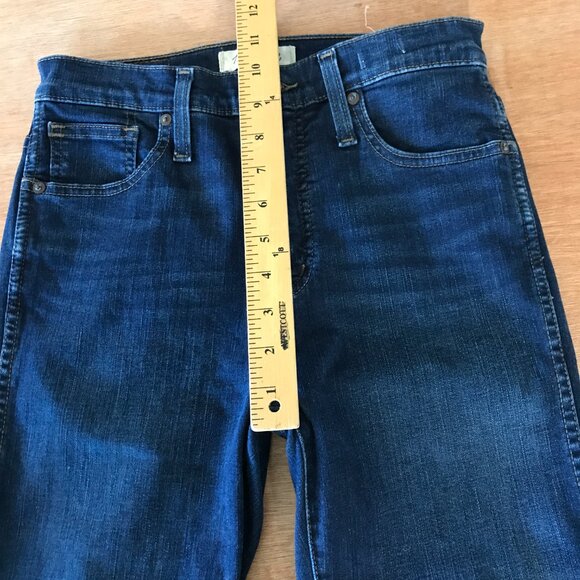 Madewell 10" High Rise Skinny Jeans Women 26 Blue Stretch Dark Wash Preppy 16606 - Picture 8 of 10